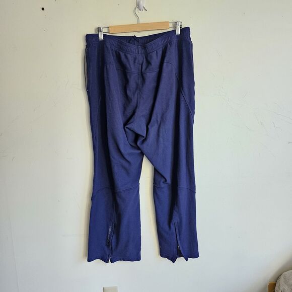 Vintage Under Armour Men’s Fleece Pants XL Navy Elastic Waist Soft. - Picture 4 of 10